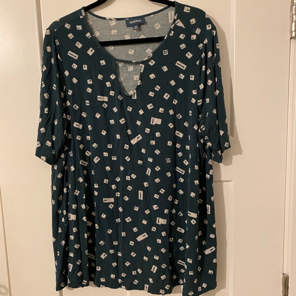 ModCloth Typewriter Print Swing T-shirt